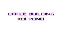 office building koi pond