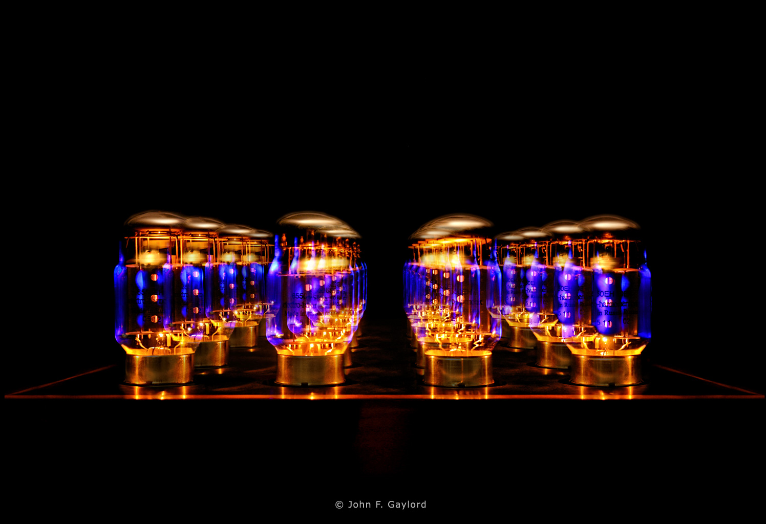 Glowing Vacuum Tubes, composite made for Graham Hardy