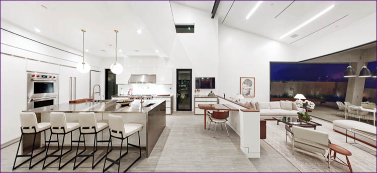 designer home interior panorama